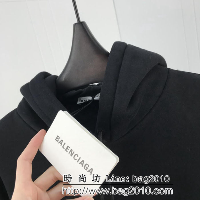 BALENCIAGA巴黎世家 18ss秋冬新款 背後字母印花連帽衛衣 定制面料 內裏抓絨 原版複刻 原版os超大版型 男女同款 ydi2476